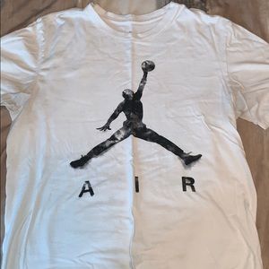 Jordan White w Black Tie Dye T